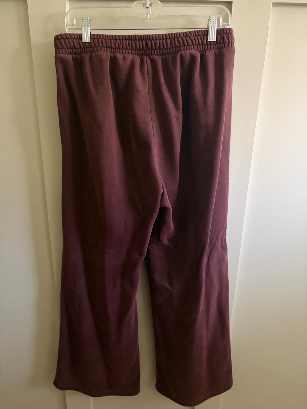 Abercrombie & Fitch Sunday High Rise Wide Leg Sweatpant - Plum - Picture 7 of 10